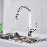 Pull down kitchen faucet