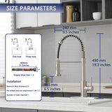 Pull down kitchen faucet